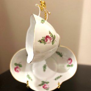 Vintage Herend Hungary Petit Roses TeaCup & Saucer